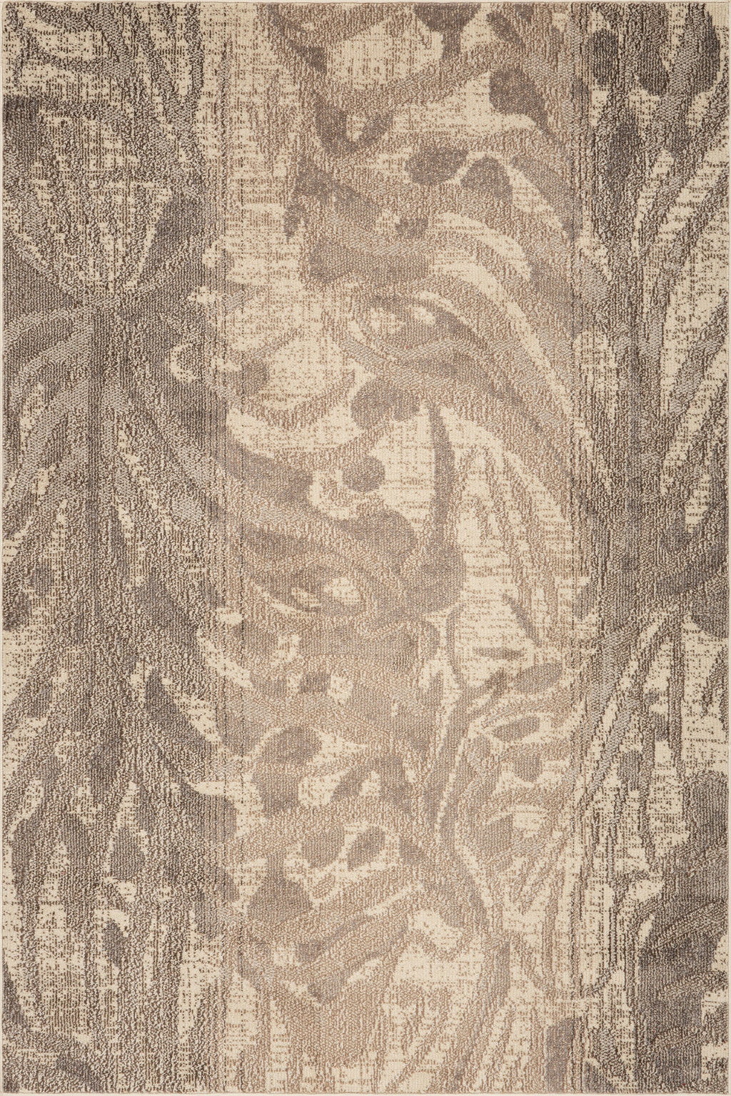 Abstract Floral Rug | Grey