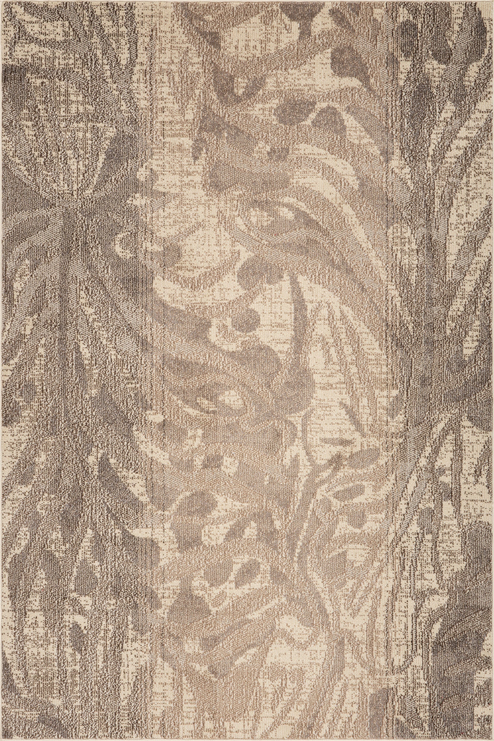 Abstract Floral Rug | Grey