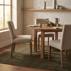 Tiziri Striped Moroccan Hand Woven Jute Rug | Green