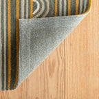 Button Hand Micro Hooked Wool Rug | Grey