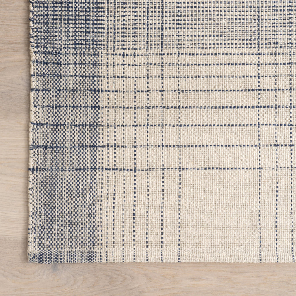 Winifred Vintage Plaid Rug | Blue