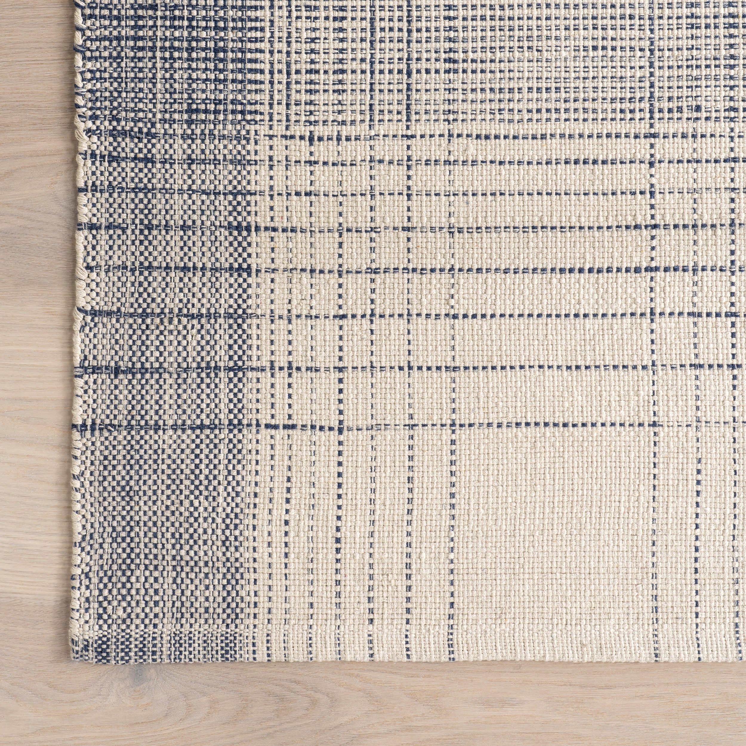 Winifred Vintage Plaid Rug | Blue