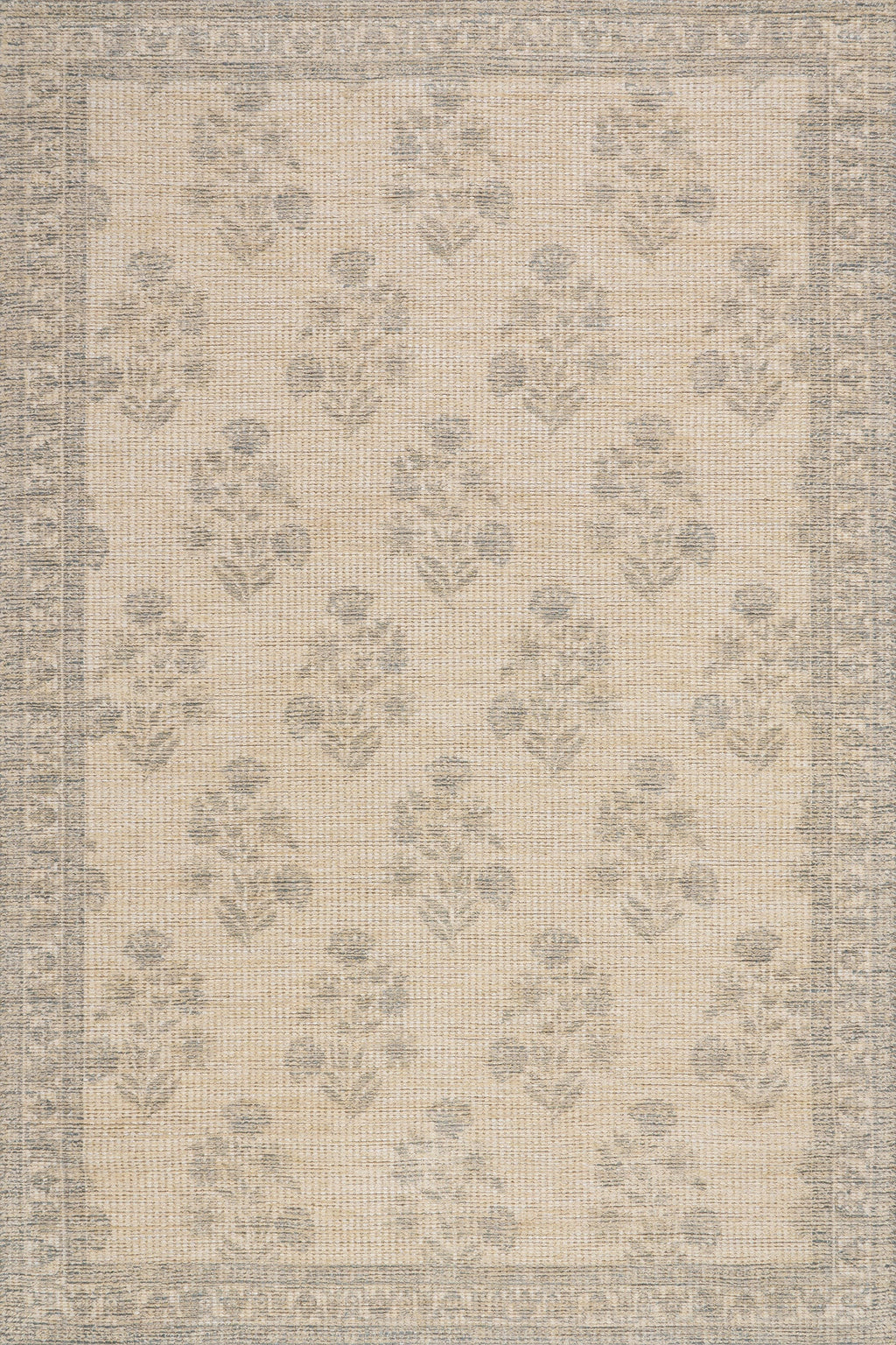 Sylv Textured Floral and Paisley Rug | Ivory