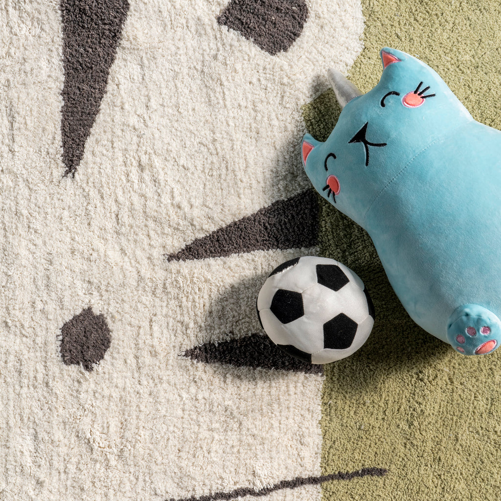 Tiger Nursery Washable Rug | Ivory