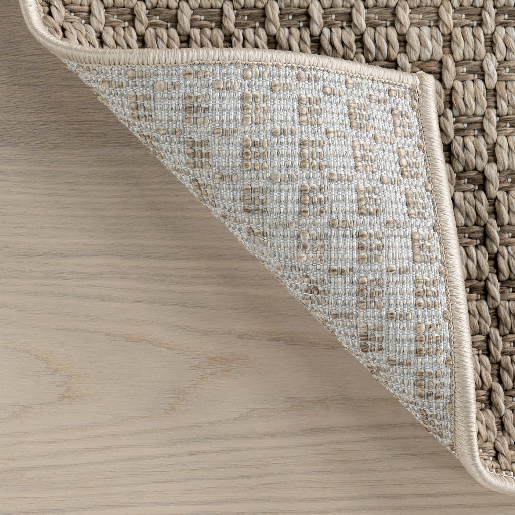 Alora Textured Geometric Indoor/Outdoor Rug | Neutral