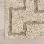 Anita Geometric Wool Washable Rug | Ivory