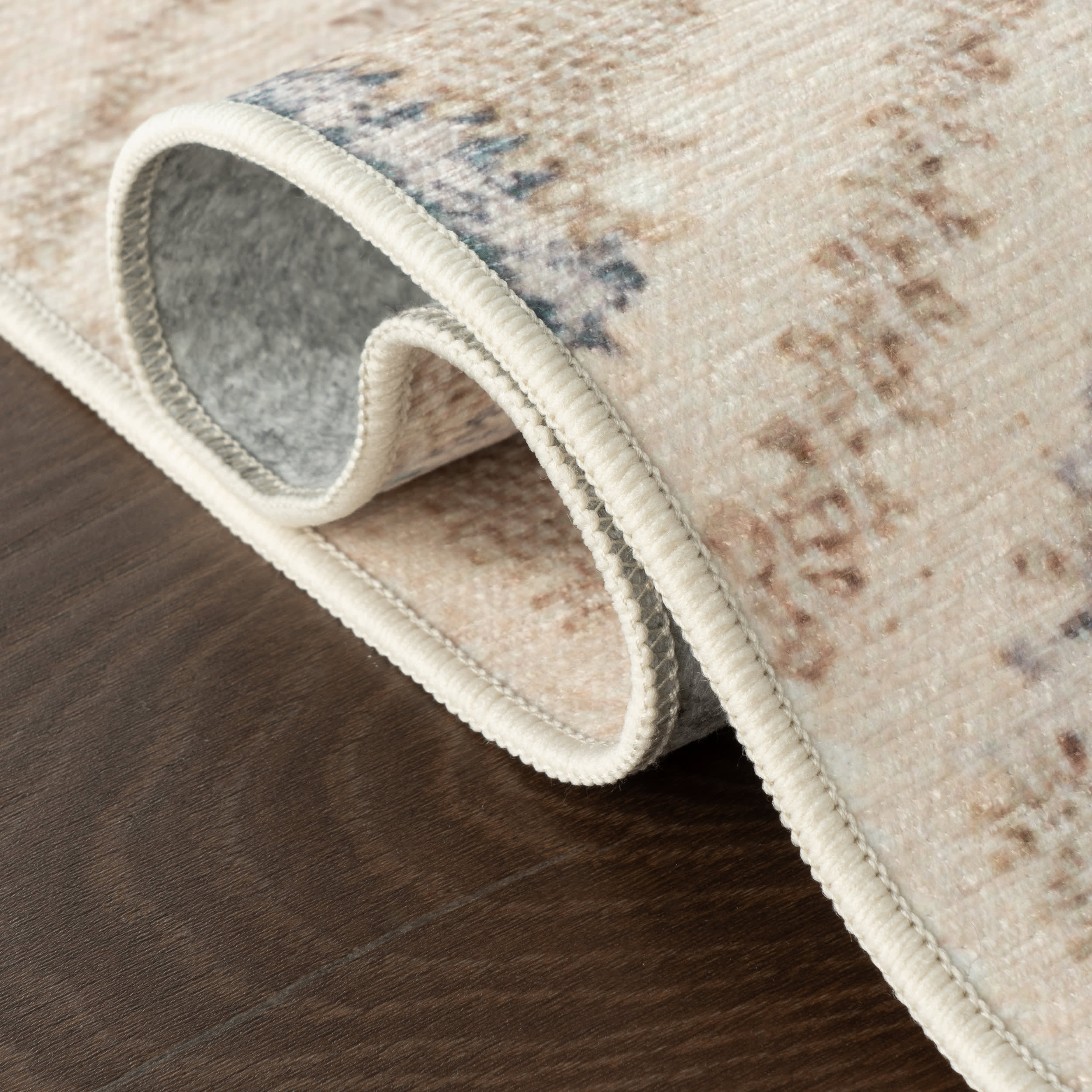 Senava Modern Geometric Washable Rug | Grey Secondary image