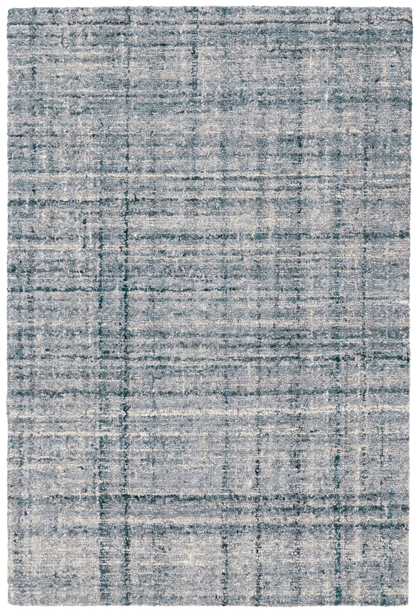 Harris Hand Micro Hooked Wool Rug | Blue/Ivory