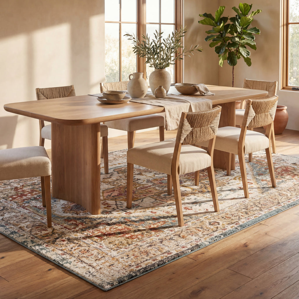 Fading Herati Medallion Rug | Beige