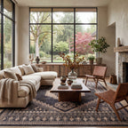 Mev Oriental and Persian Washable Rug | Brown