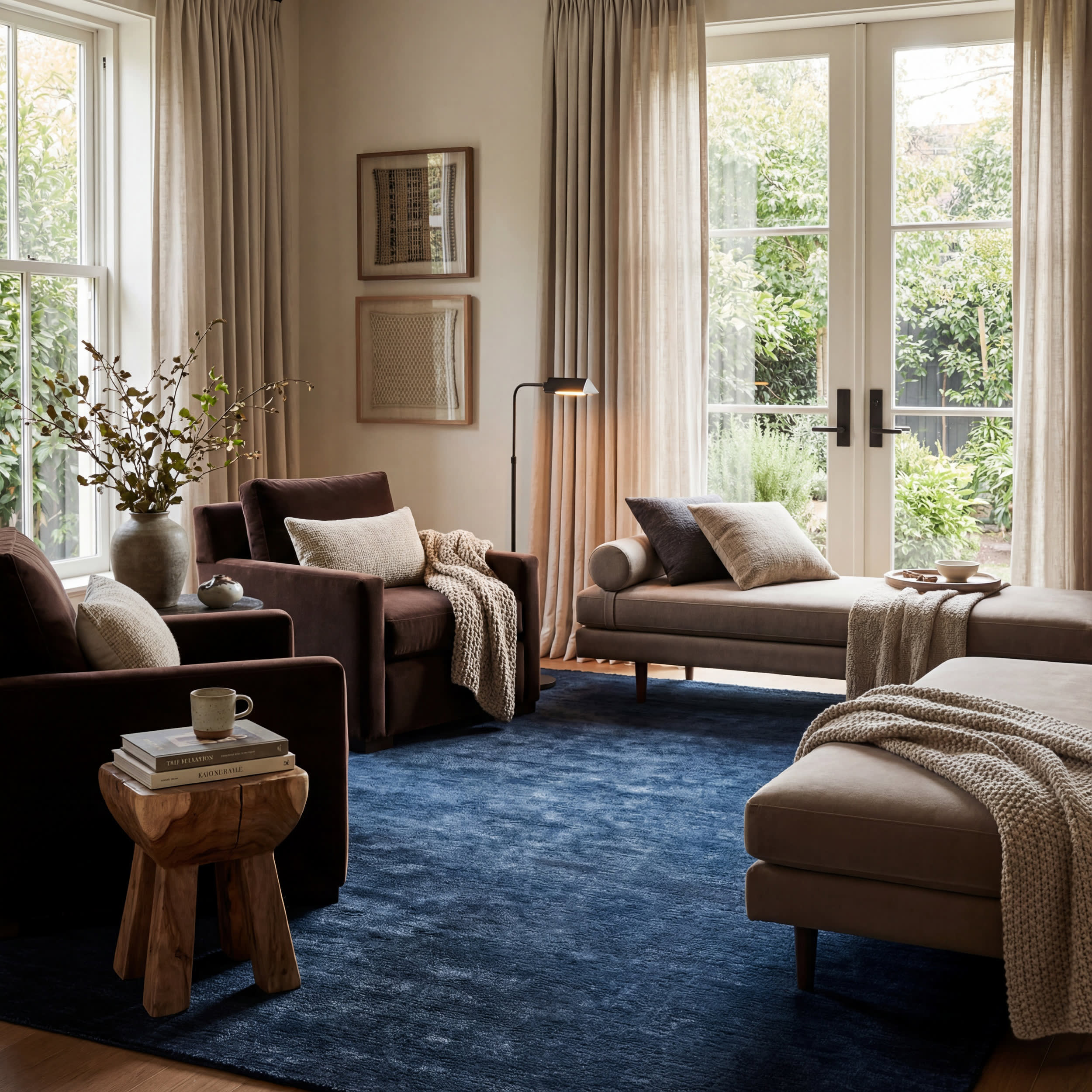 Arrel Speckled Wool-Blend Rug | Midnight Secondary image