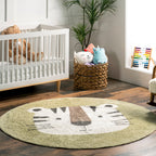 Tiger Nursery Washable Rug | Ivory