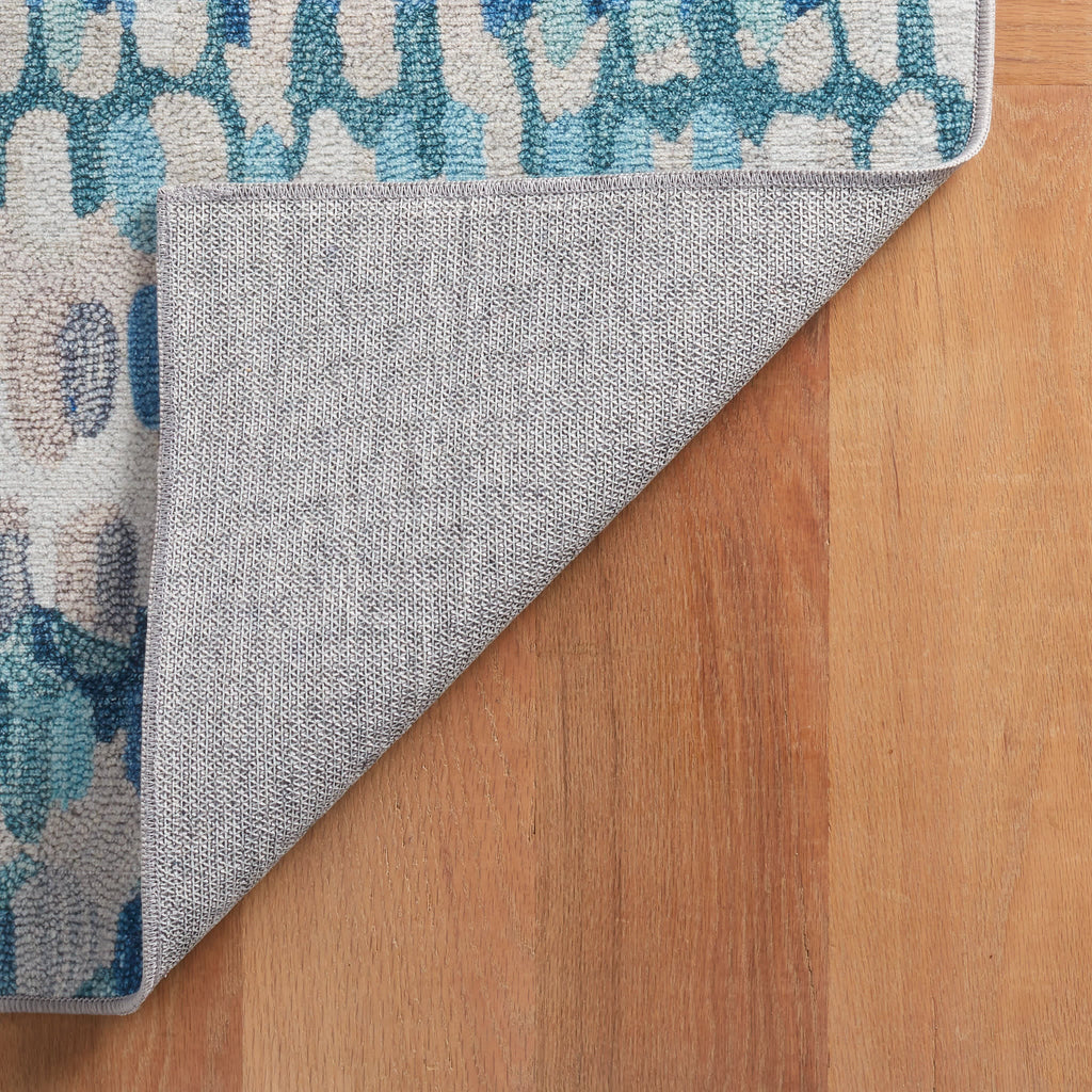 Paint Chip Machine Washable Rug | Blue