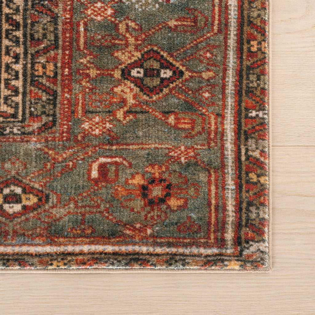Maid Medallion Washable Rug | Red