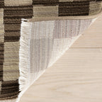 Rasali Checkered Box Rug | Brown