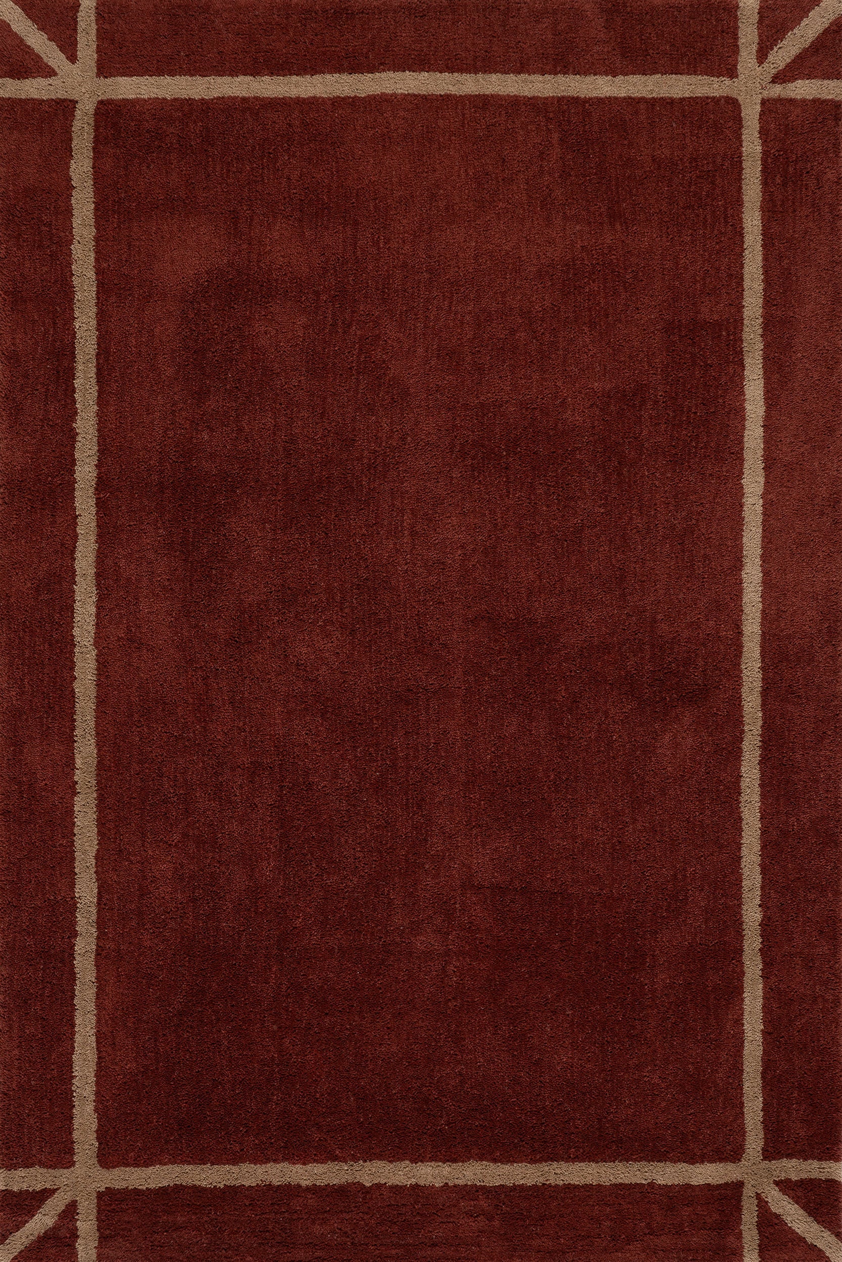 Sivra Bordered Rug | Maroon Image secondaire du produit