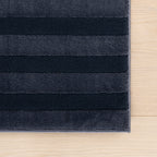 Syra Modern Striped Washable Rug | Blue