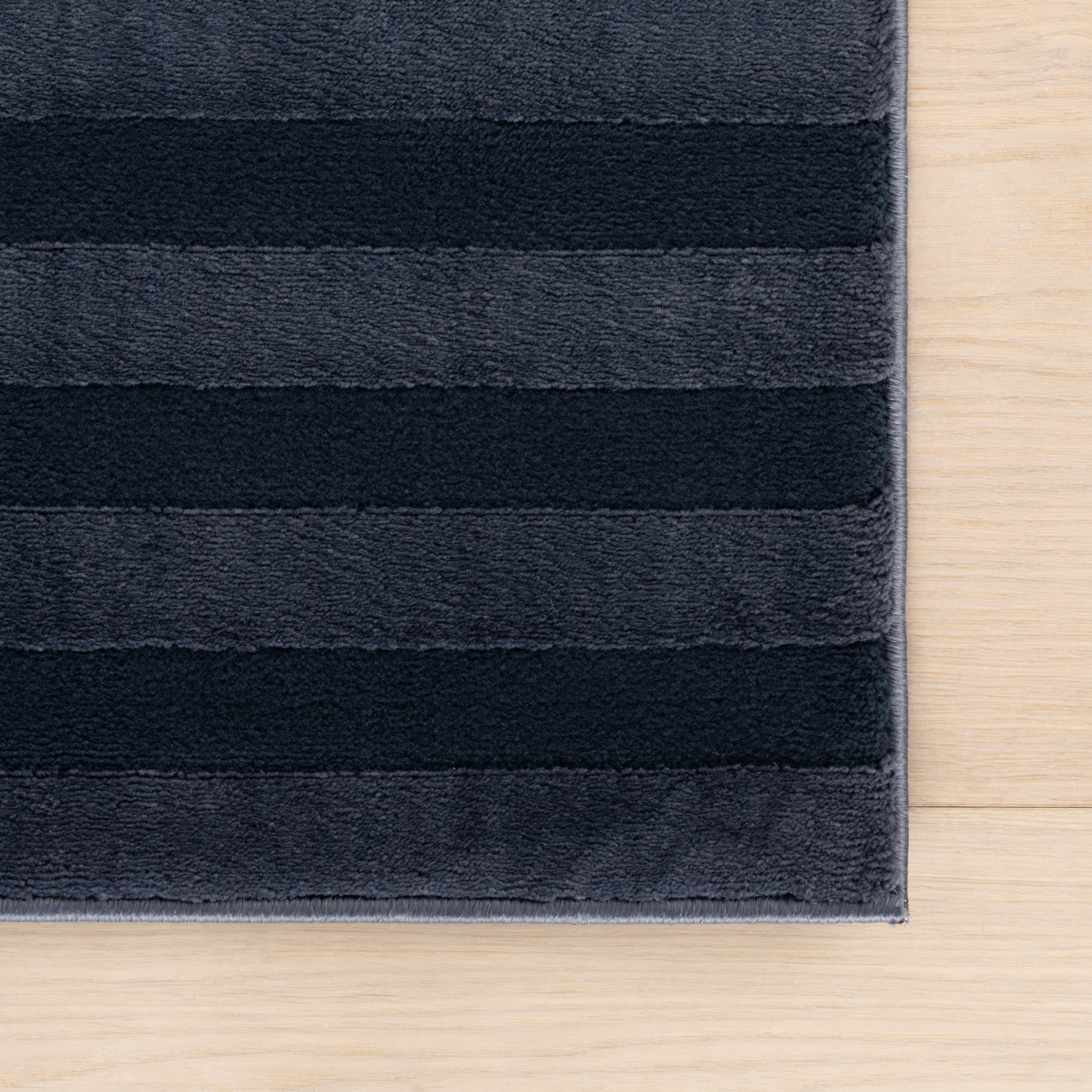 Syra Modern Striped Washable Rug | Blue