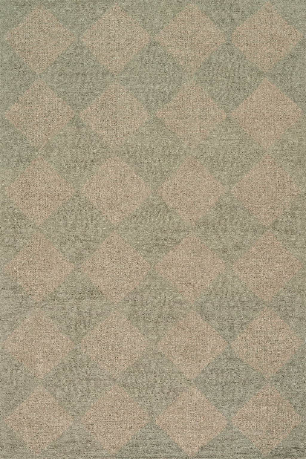 Tova Tufted Diamond Rug | Green