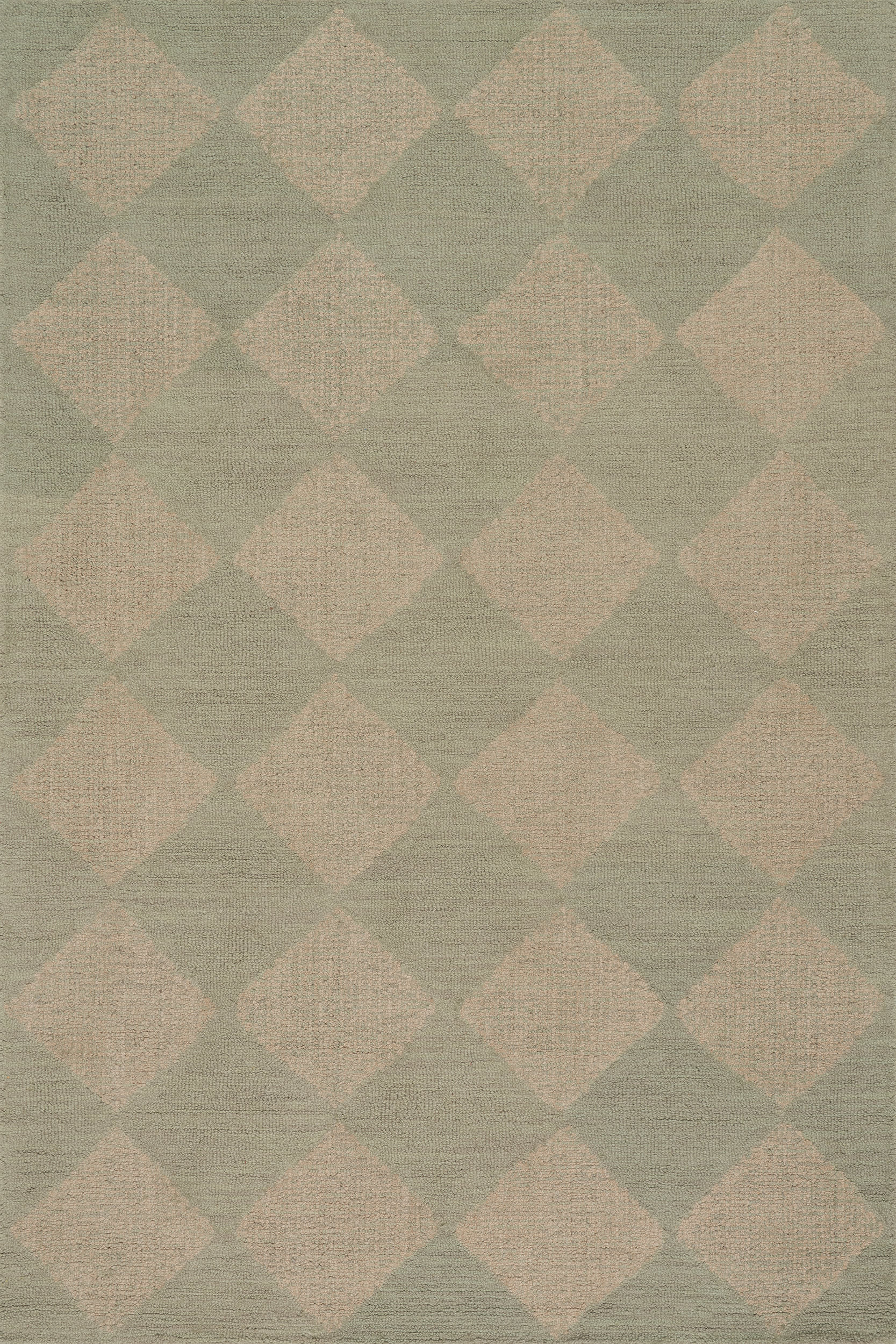 Tova Tufted Diamond Rug | Green