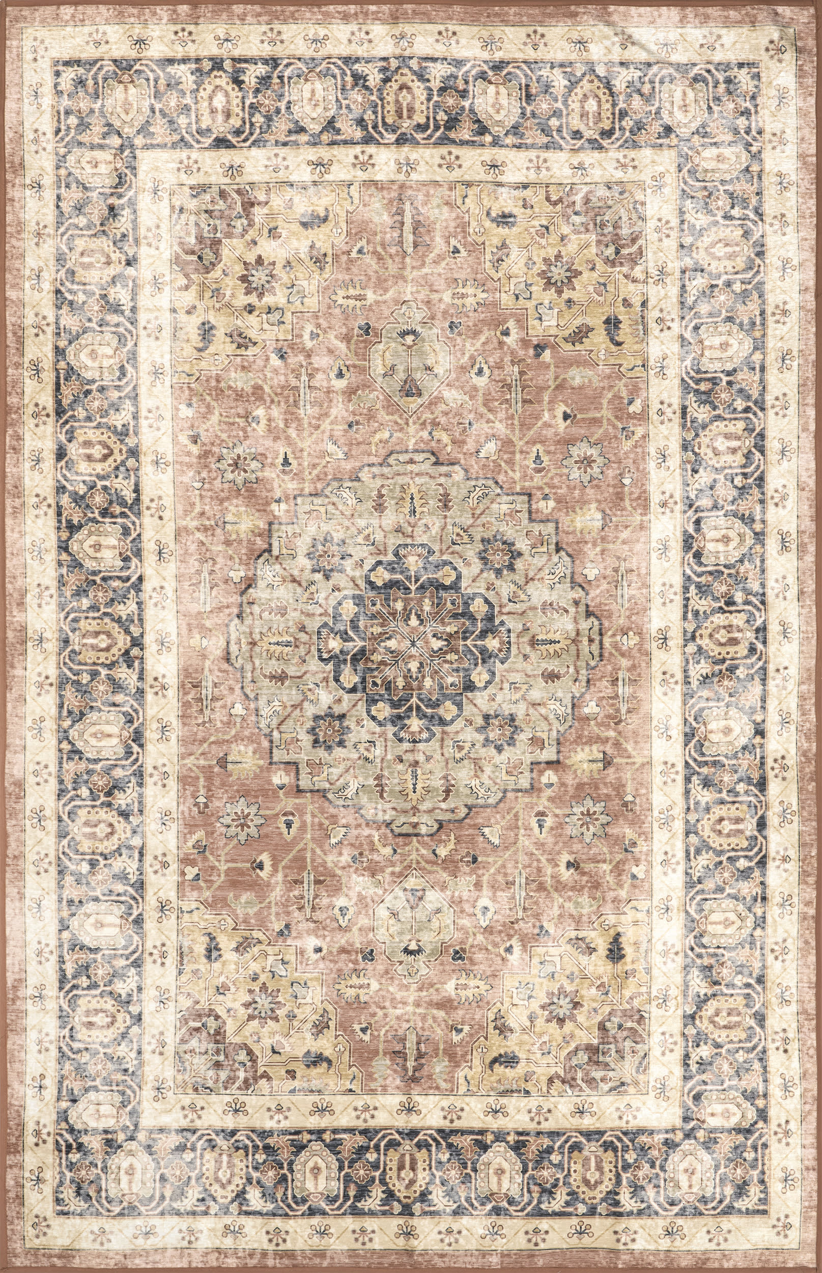 Astreza Washable Distressed Rug | Peach Main image