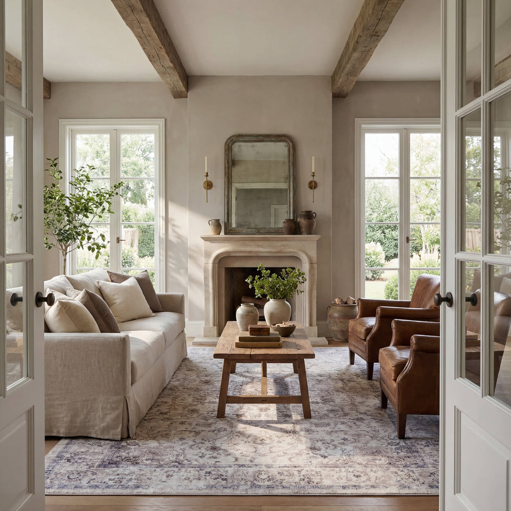 Clanese Oriental and Persian Washable Rug | Grey