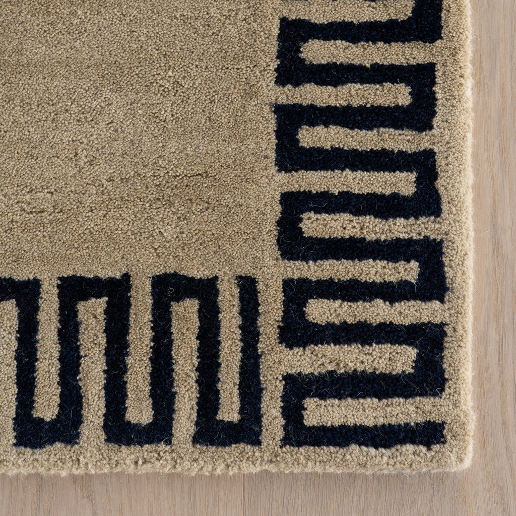 Taya Modern Bordered Rug | Beige