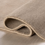 Alva Hand Loom Knotted Viscose Rug | Taupe