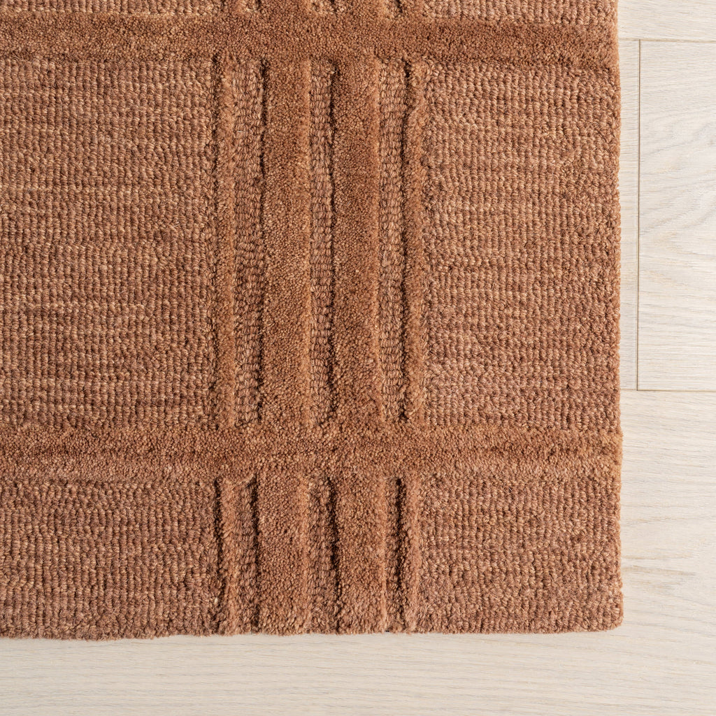 Mallory Checked Wool Rug | Rust