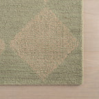 Tova Tufted Diamond Rug | Green