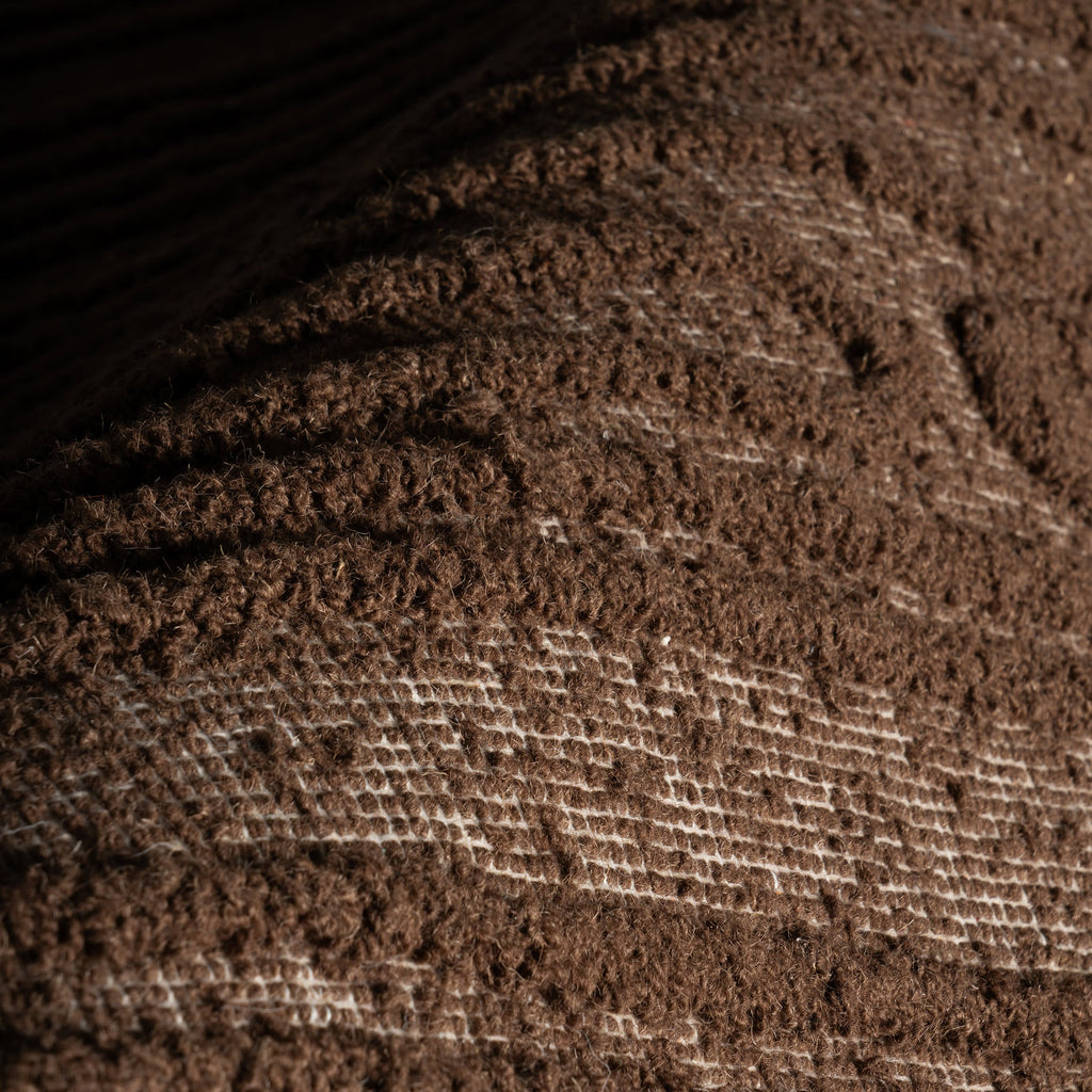 Kahina Abstract Bohemian Hand Tufted Wool Rug | Brown