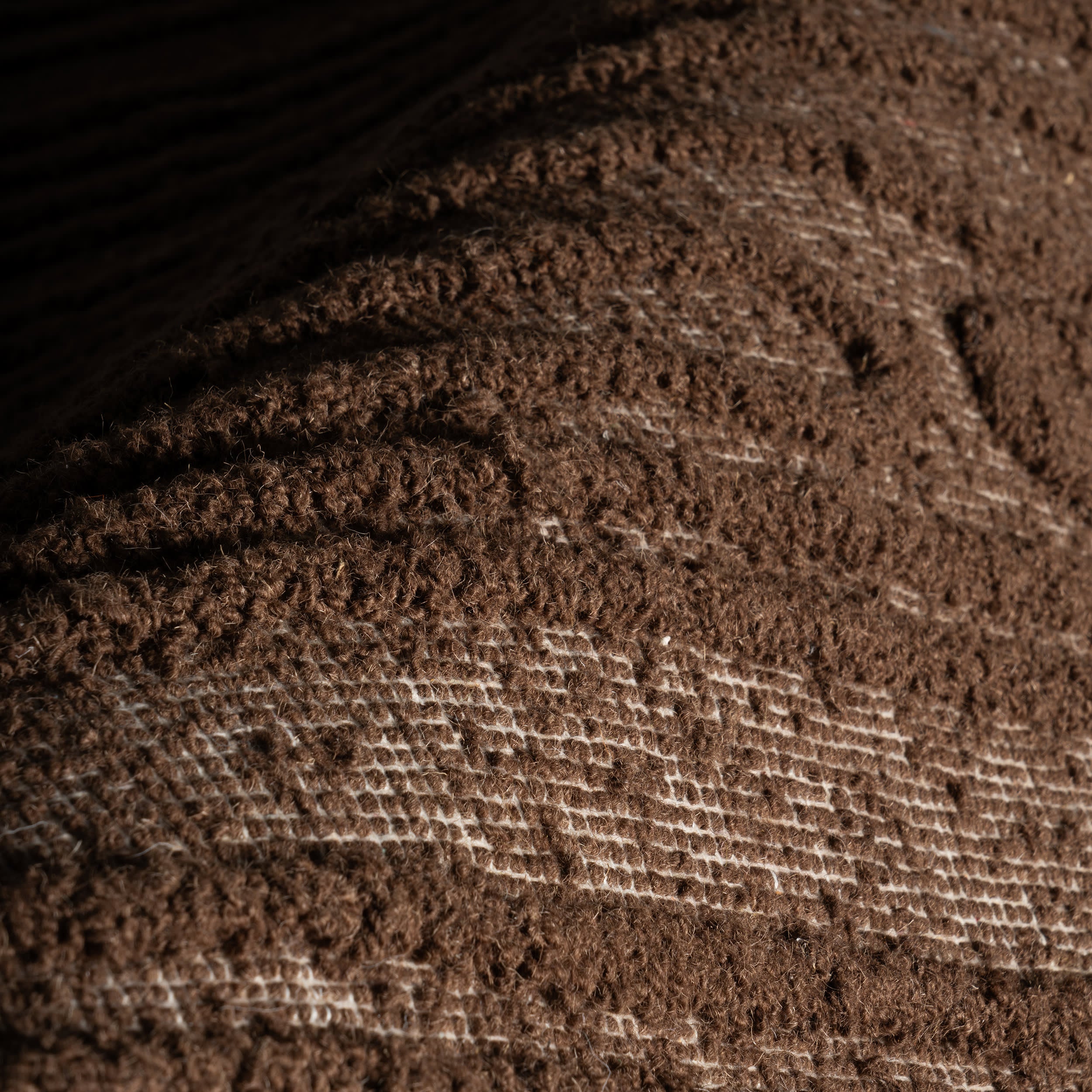 Kahina Abstract Bohemian Hand Tufted Wool Rug | Brown