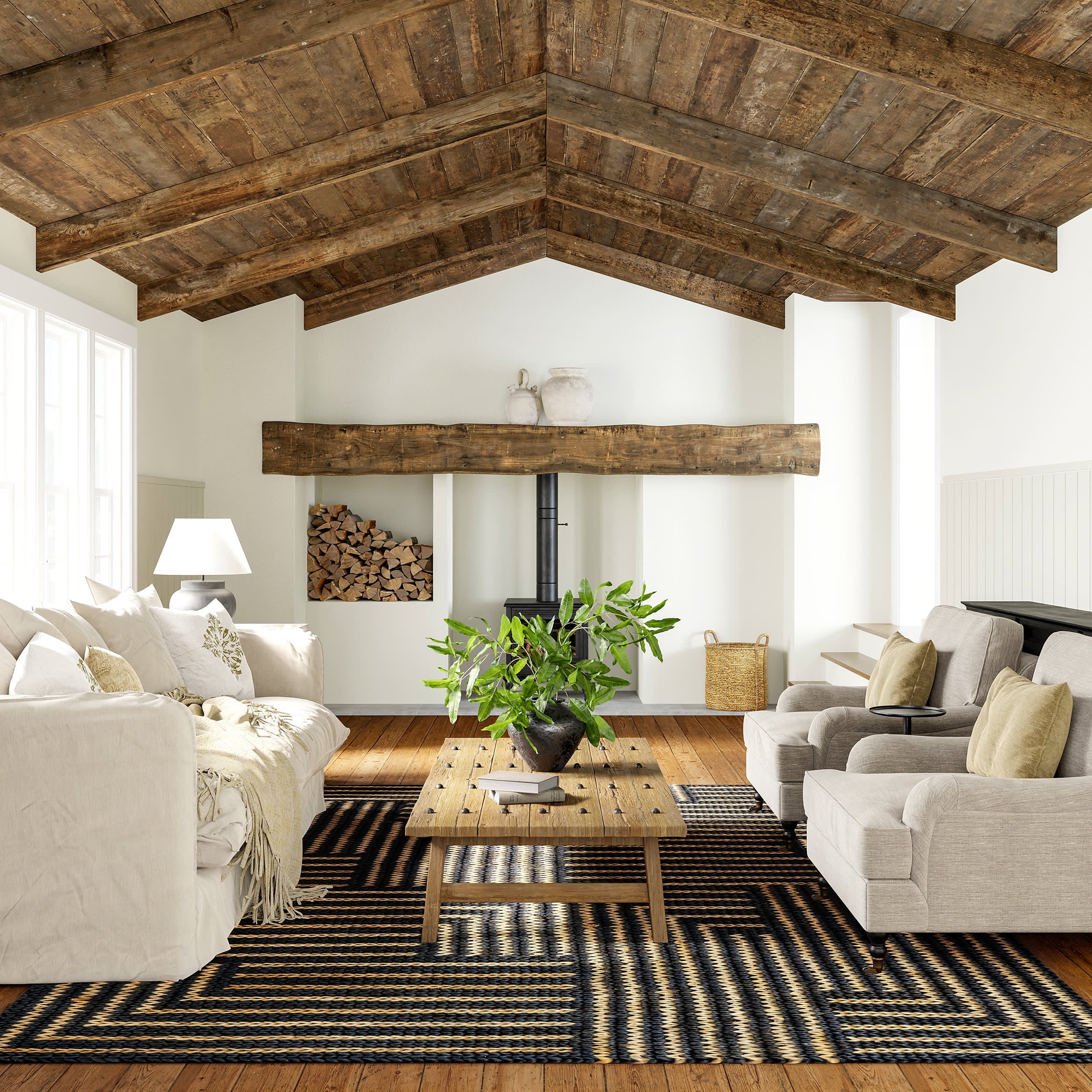 Grassland Handwoven Jute Rug | Black Secondary image