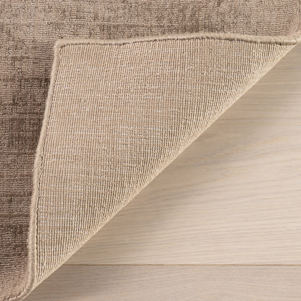 Alva Hand Loom Knotted Viscose Rug | Taupe