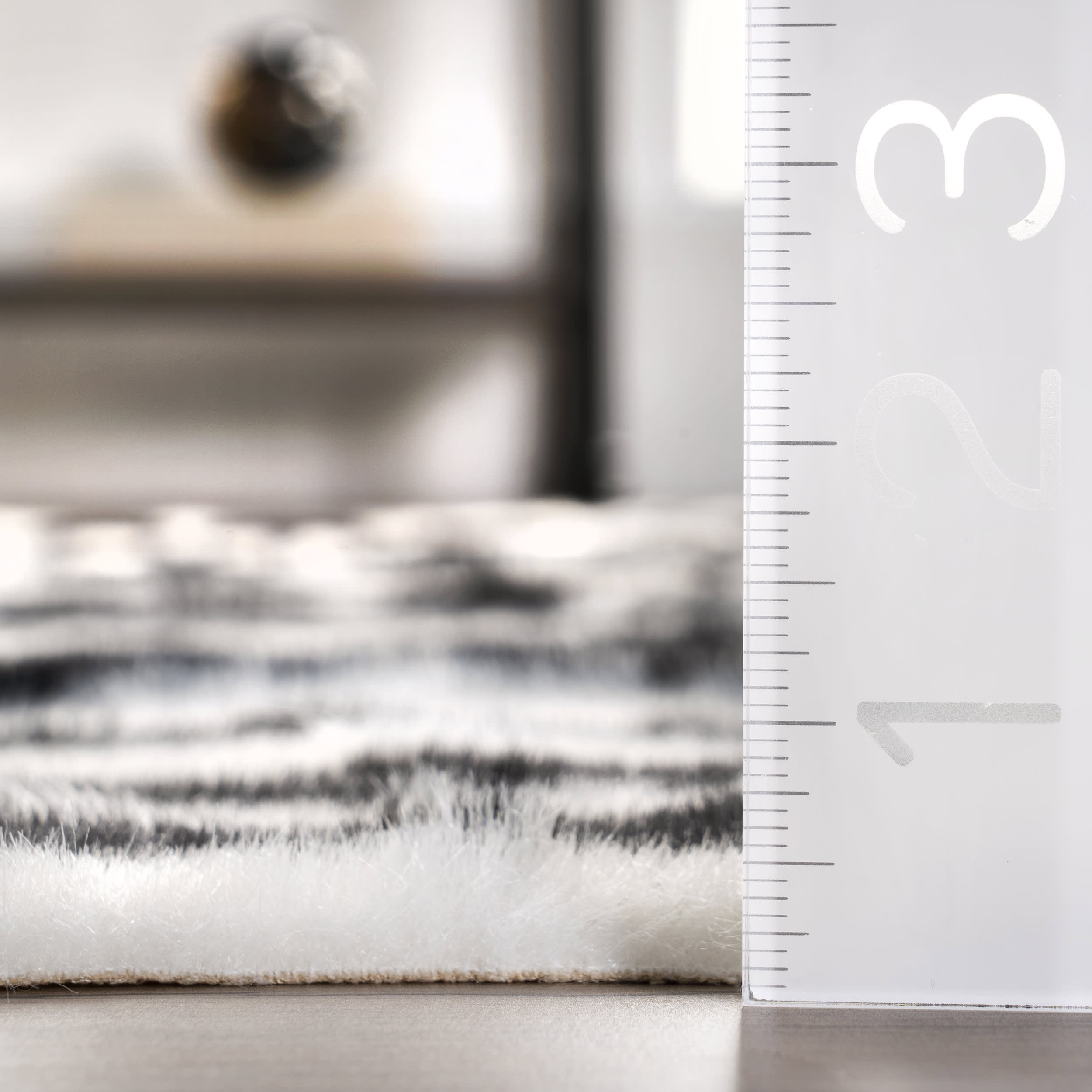 Clara Zebra Washable Rug | Black