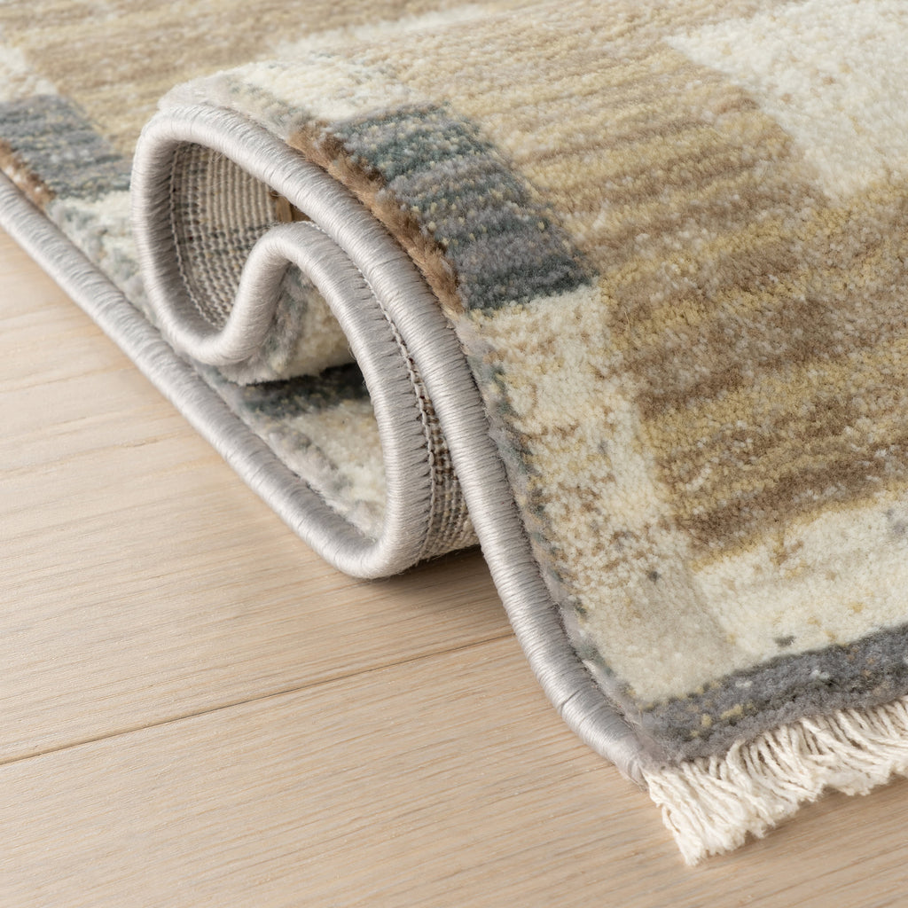Sorelle Modern Plaid Rug | Beige