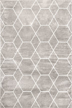 Jacqueline Honeycomb Trellis Rug | Grey