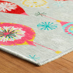 Ornaments Machine Washable Rug | Multi