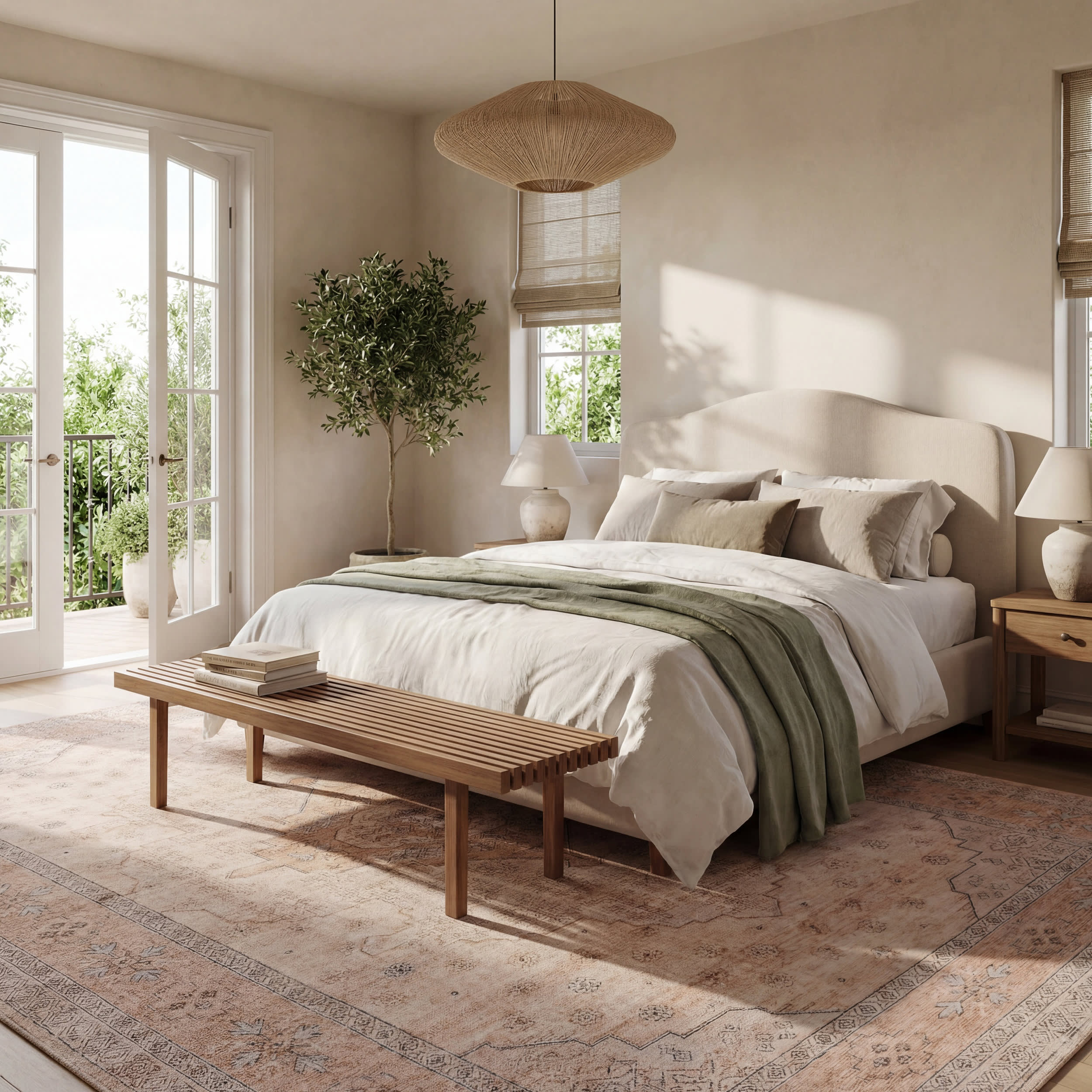 Kanna Oriental and Persian Washable Rug | Peach