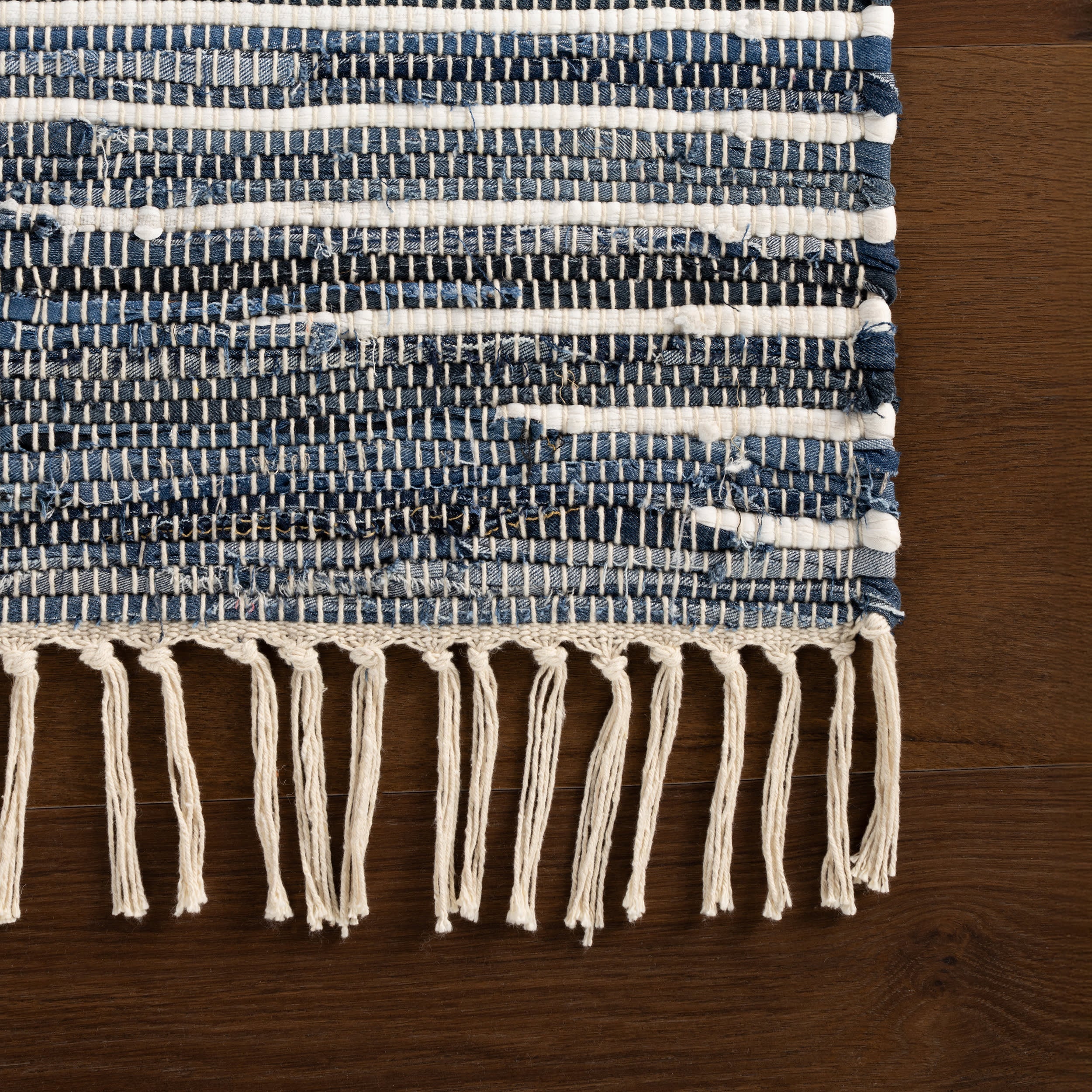 Dira Denim Bohemian Diamond Rug | Blue