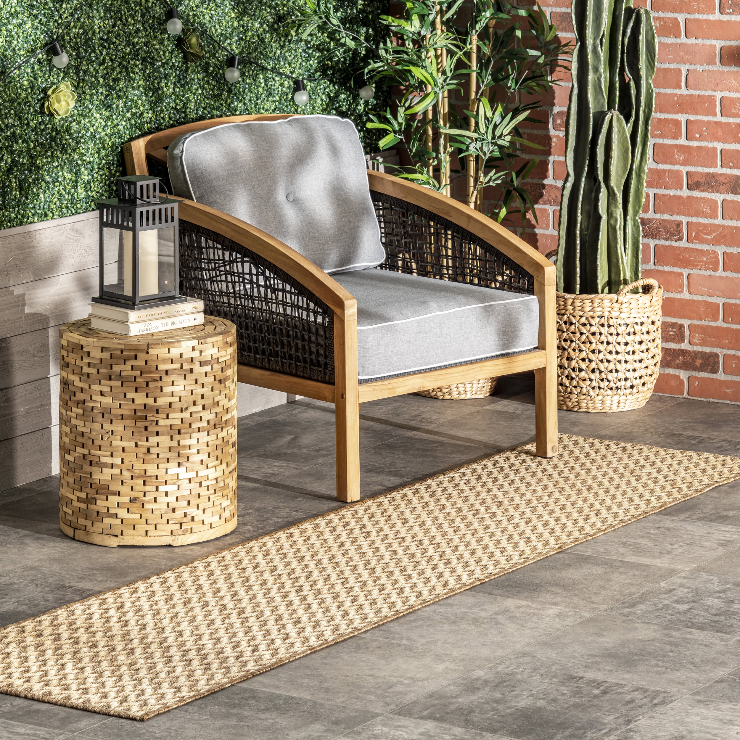 Taraji Herringbone Indoor/Outdoor Rug | Brown Secondary image