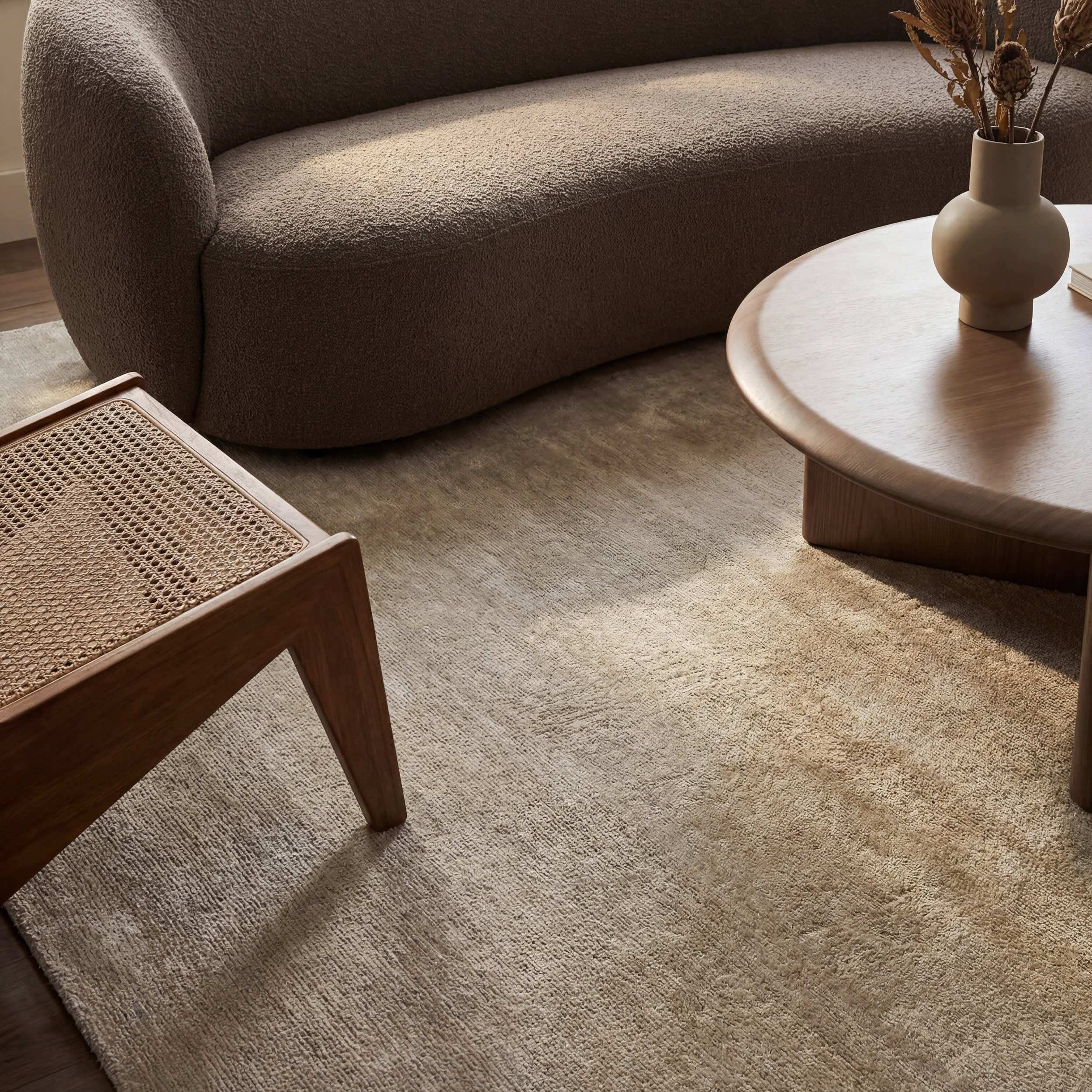 Washable Solid Shag Rug | Cream