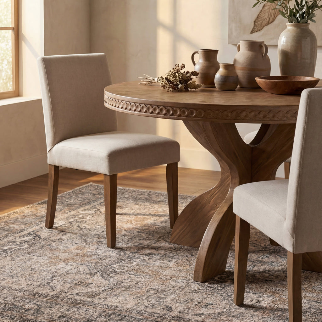 Avalon Antiqued Jute-Blend Rug | Dark Beige