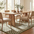 Kallie Washable Tiled Rug | Green