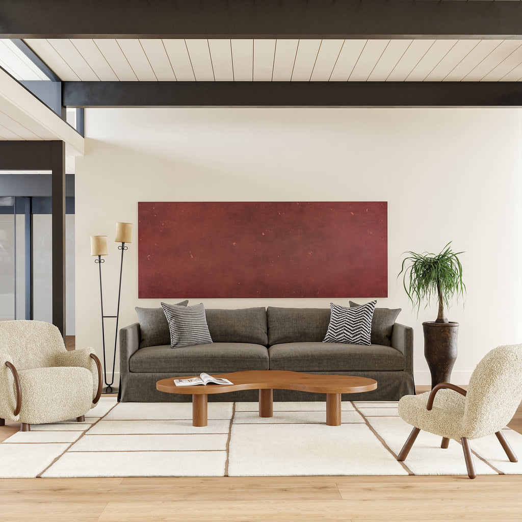 Brega Geometric New Zealand Wool Rug | Cream