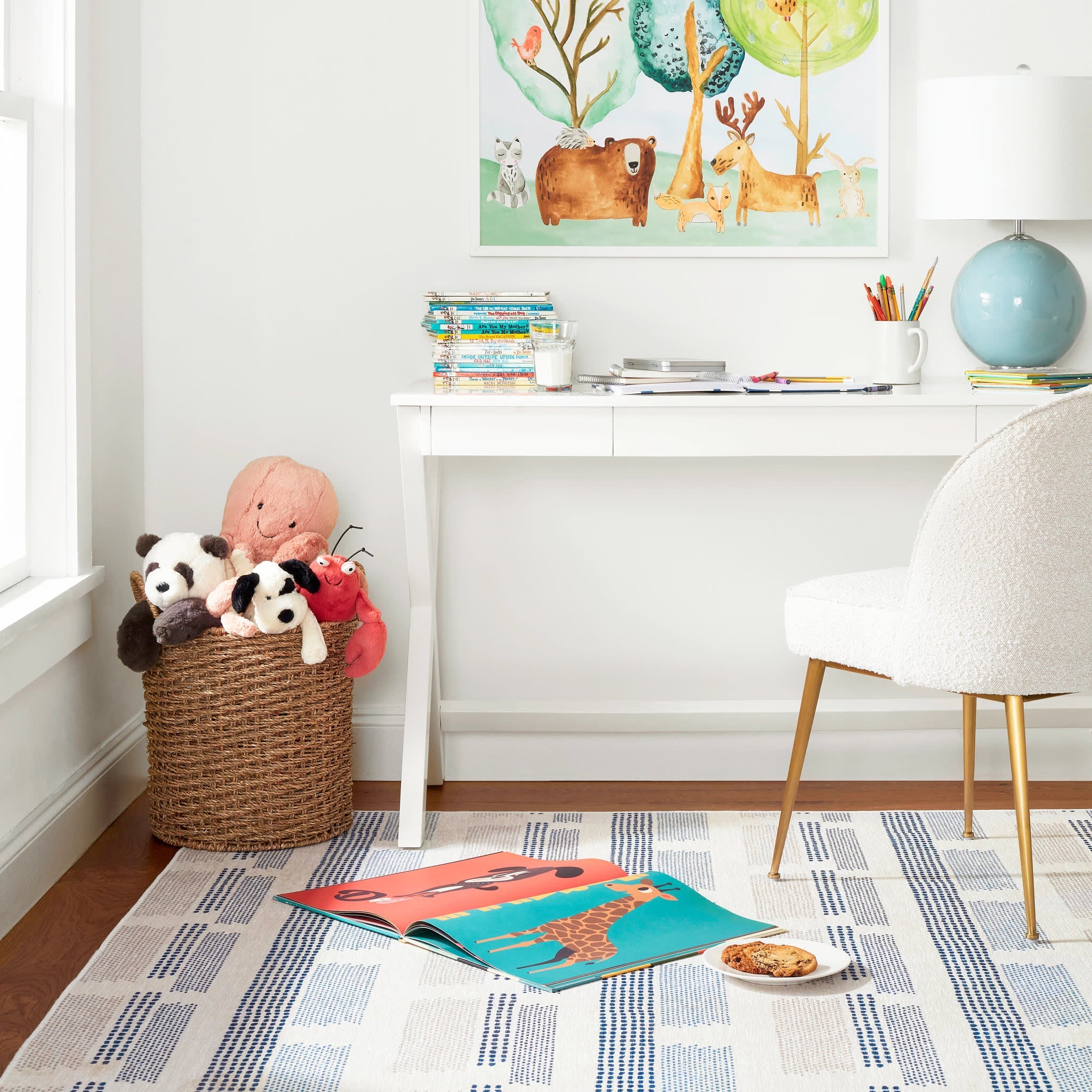 Tread Lightly Machine Washable Rug | Navy Image principale du produit