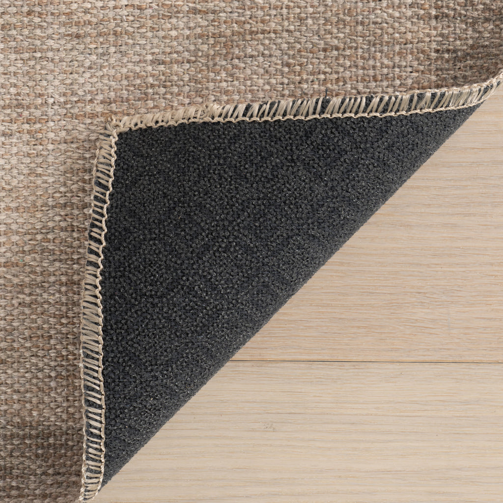 Nefe Bordered Washable Rug | Brown