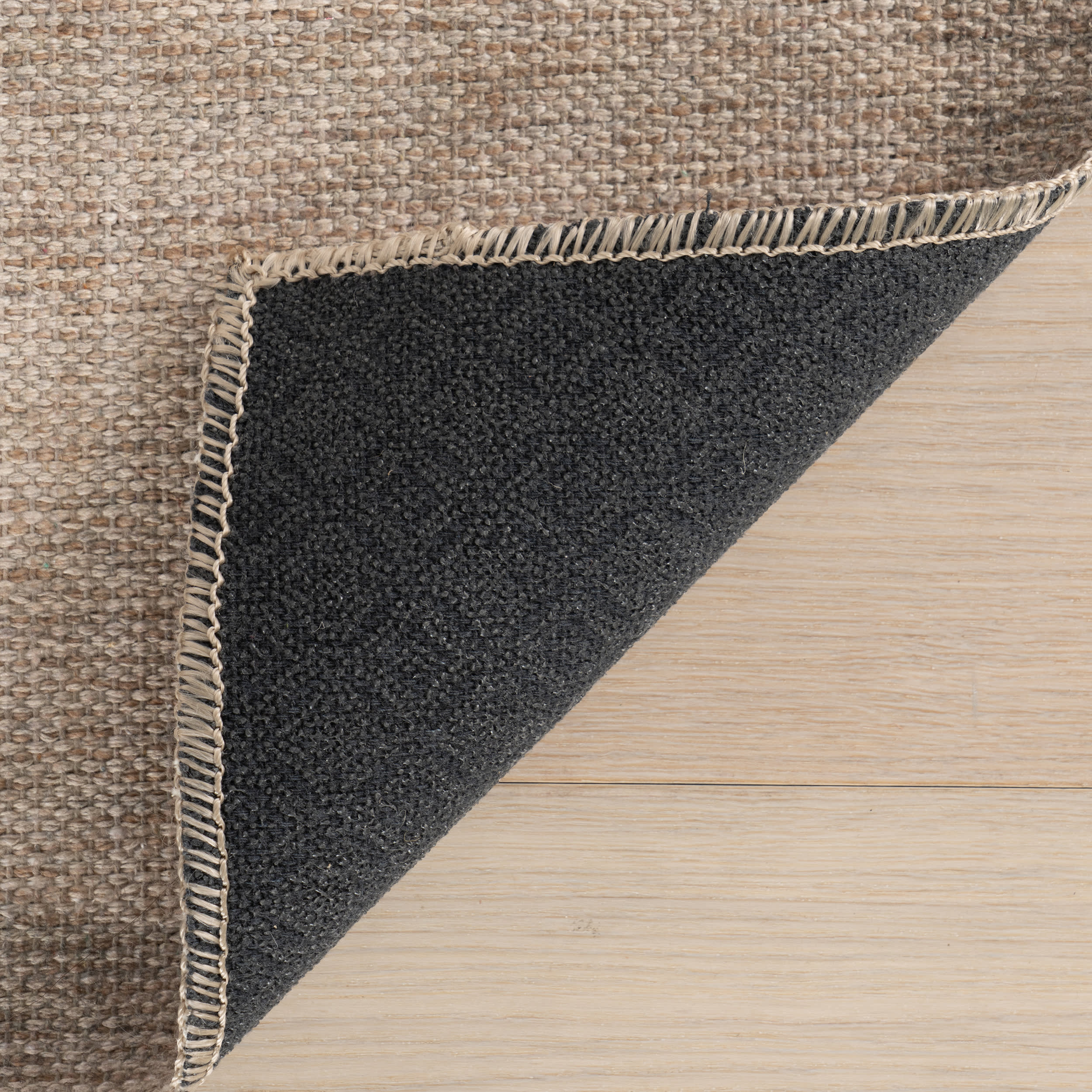 Nefe Bordered Washable Rug | Brown