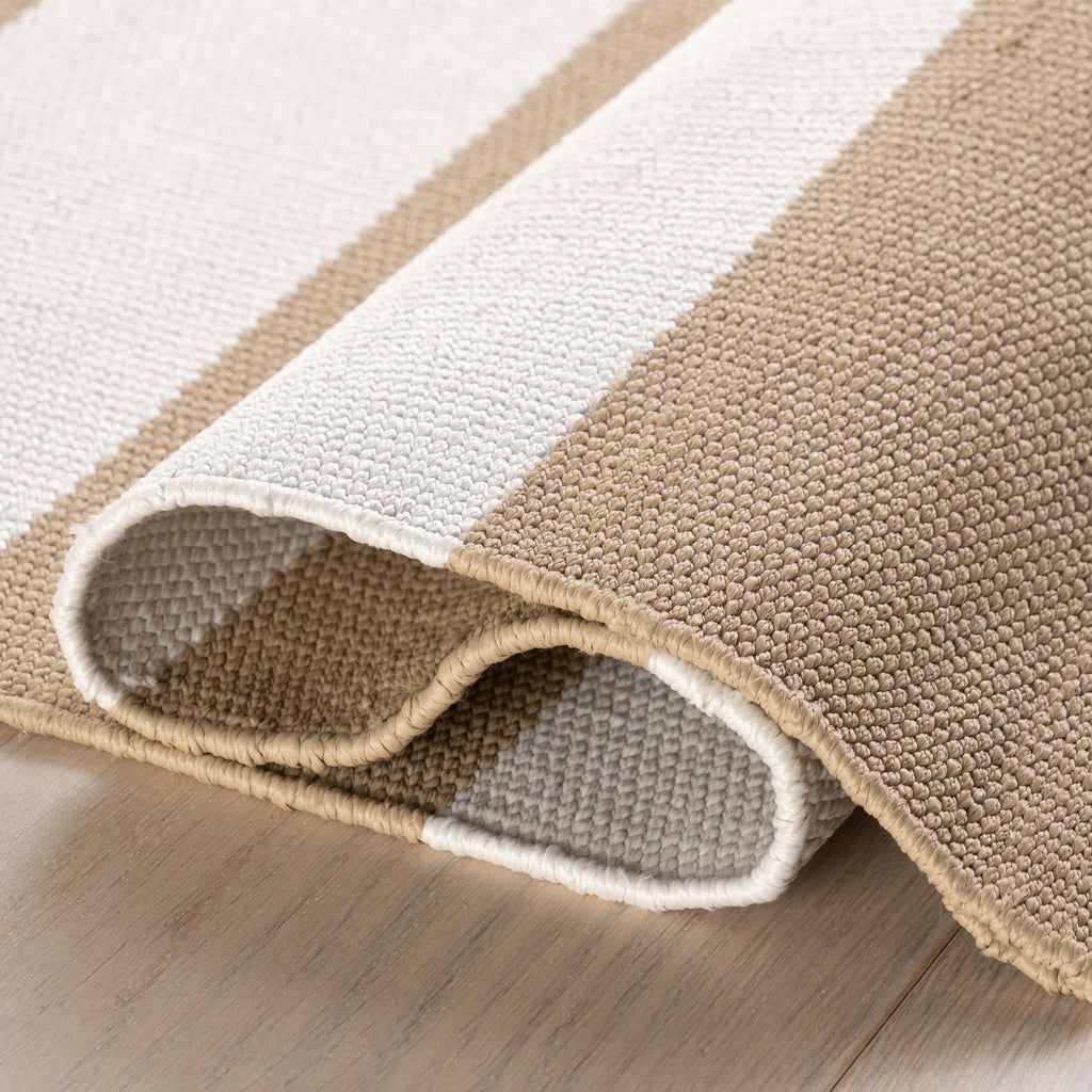 Banks Stripe Handwoven Indoor/Outdoor Rug | Khaki