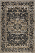 Alivia Medallion Reversible Indoor/Outdoor Rug | Cream & Charcoal